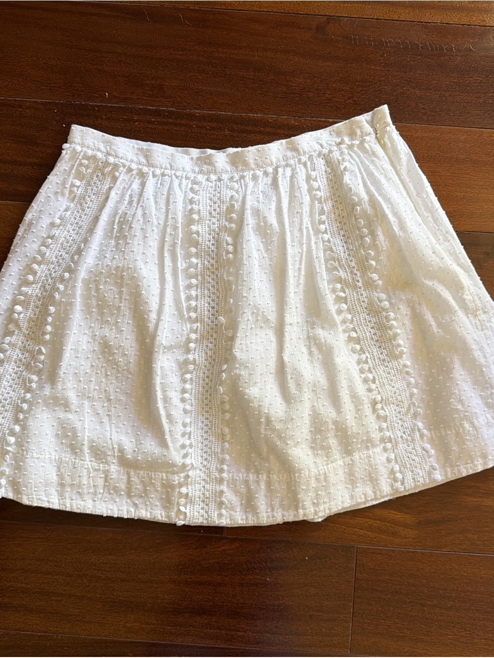 J. Crew White Eyelet Skirt